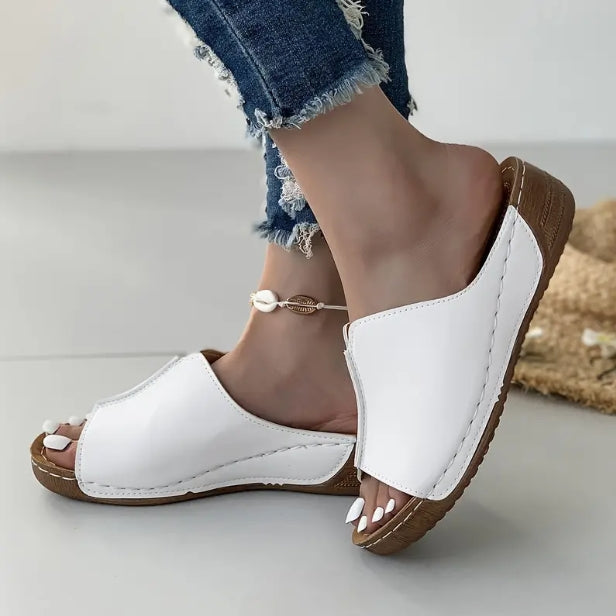 Sandalias de plataforma simples para mujer