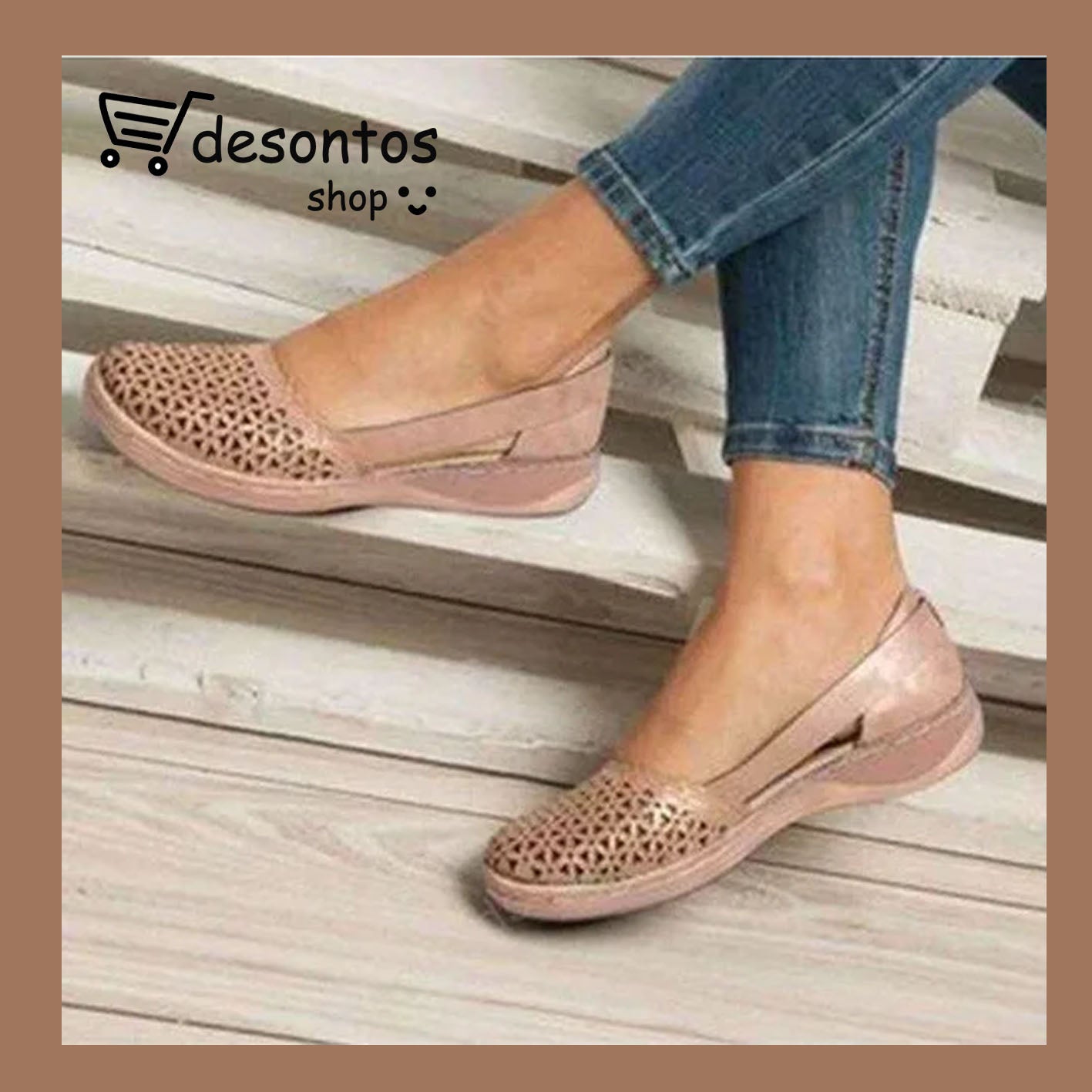 Sandalias vintage con cuña ortopédica para mujer