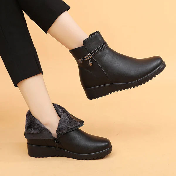 [100% piel de vacuno] Botas felpa diseño colgante Love